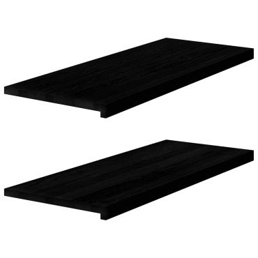 vidaXL Περβάζια παραθύρων 2 τεμ. Σκ. Καφέ 100x40x2εκ. Μασίφ Ξύλο Δρυός