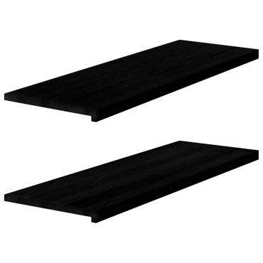 vidaXL Περβάζια παραθύρων 2 τεμ. Σκ. Καφέ 120x40x2εκ. Μασίφ Ξύλο Δρυός