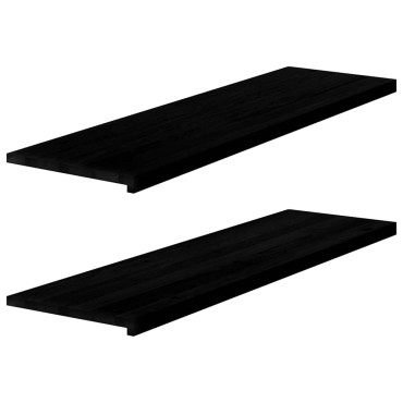 vidaXL Περβάζια παραθύρων 2 τεμ. Σκ. Καφέ 140x40x2εκ. Μασίφ Ξύλο Δρυός