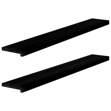 vidaXL Περβάζια παραθύρων 2 τεμ. Σκ. Καφέ 140x20x2εκ. Μασίφ Ξύλο Δρυός