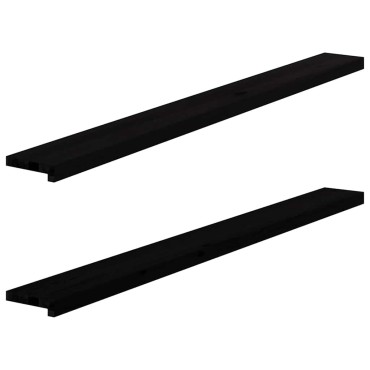 vidaXL Περβάζια παραθύρων 2 τεμ. Σκ. Καφέ 160x15x2εκ. Μασίφ Ξύλο Δρυός