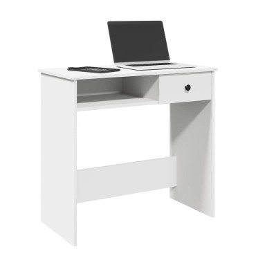 vidaXL Γραφείο Λευκό 80x40x75cm από Μοριοσανίδα 1 τεμ.