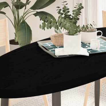vidaXL Επιτραπέζια επιφάνεια Σκούρο Καφέ 140x60x4cm Ξύλο Δρυός Οβάλ