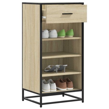 vidaXL Παπουτσοθήκη Sonoma Δρυς 48x38x97,5cm Επεξεργασμένο Ξύλο