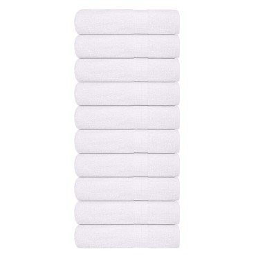 vidaXL Πετσέτες χεριών 10 τεμάχια Λευκό 50x100 cm 360 gsm 100% βαμβάκι