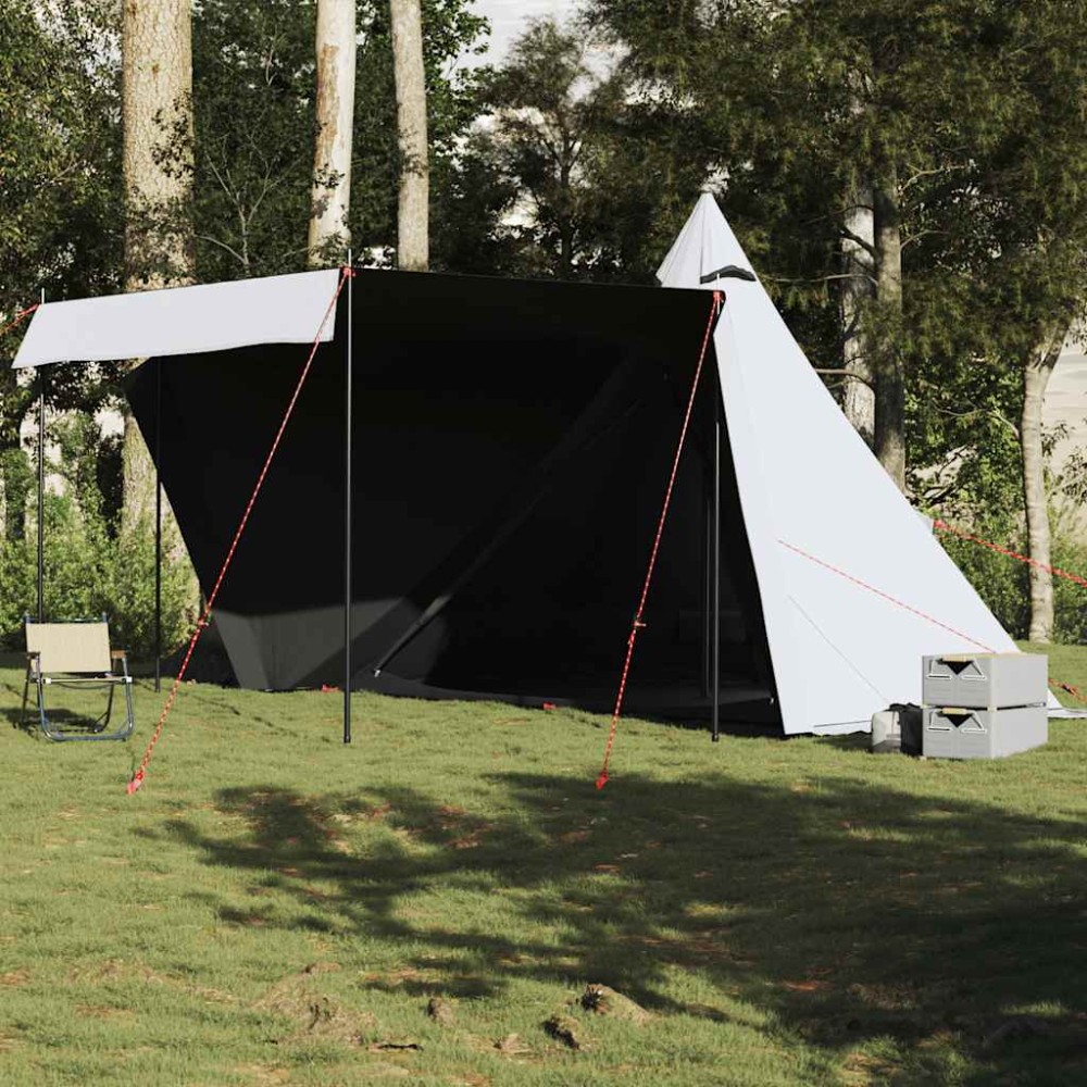 vidaXL Σκηνή Οικογενειακή Tipi 8 Ατ. Αδιάβροχη Λευκή Ύφασμα Συσκότισης