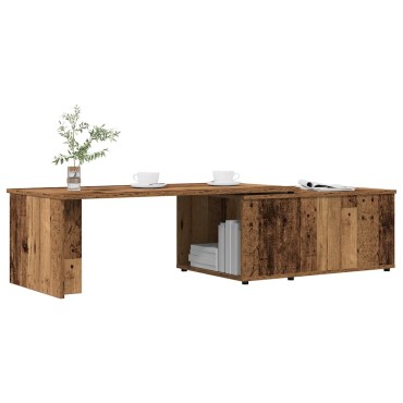 vidaXL Τραπεζάκι Σαλονιού Παλιό ξύλο 150x50x35cm από Μοριοσανίδα 1 τεμ.
