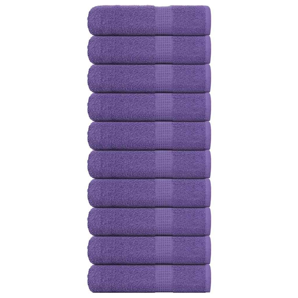 vidaXL Πετσέτες μπάνιου 10 Τεμ Μοβ 100x150 εκ. 360 γρ/μ² 100% Βαμβ.