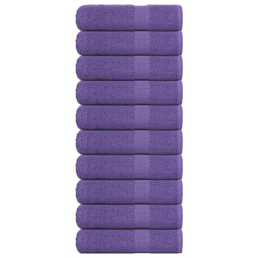 vidaXL Πετσέτες μπάνιου 10 Τεμ Μοβ 100x150 εκ. 360 γρ/μ² 100% Βαμβ.