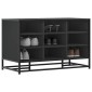 vidaXL Παπουτσοθήκη Μαύρη 84x40x53,5cm από Επεξεργασμένο Ξύλο μέταλλο 1 τεμ.