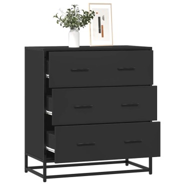 vidaXL Ραφιέρα Καφέ Δρυς 68x35x76cm Επεξ. Ξύλο + Μέταλλο 1 τεμ.