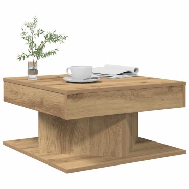 vidaXL Τραπεζάκι Σαλονιού τεχνίτης Δρυς 55x55x30cm Επεξεργασμένο Ξύλο 1 τεμ.