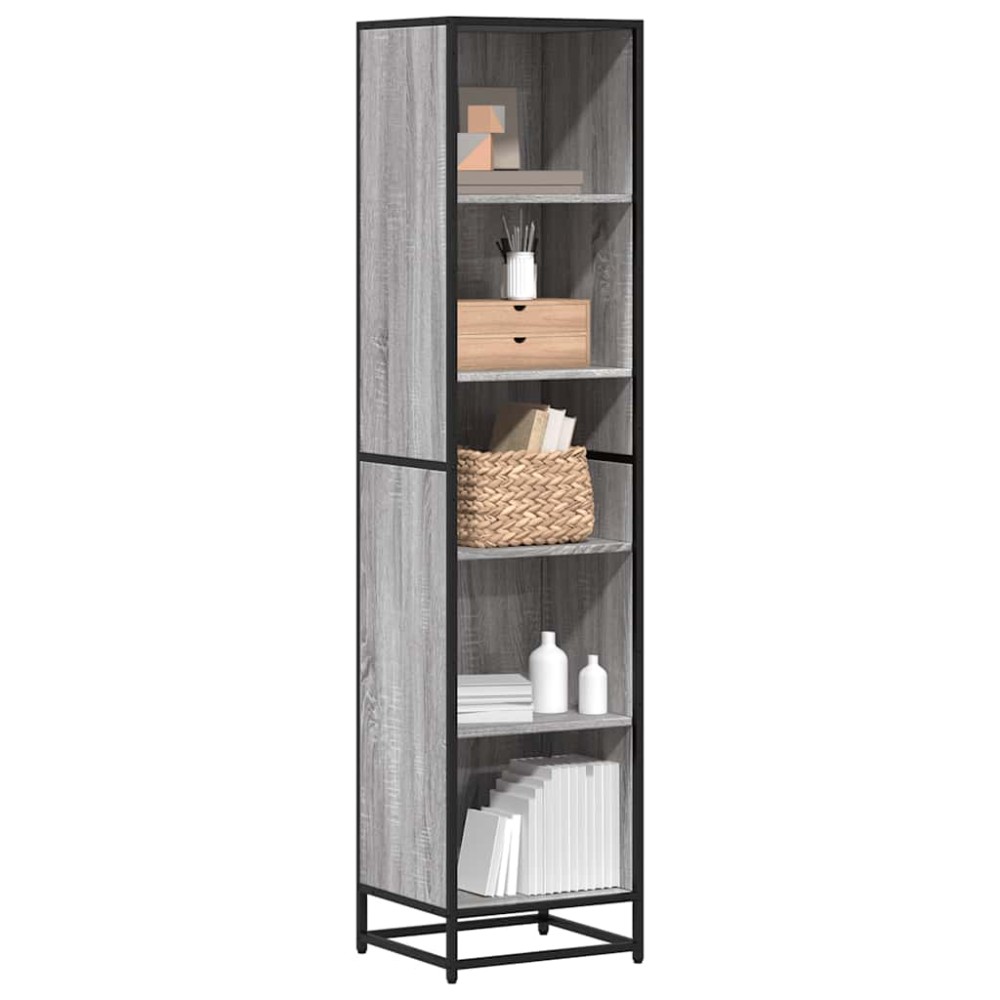vidaXL Βιβλιοθήκη Γκρι Sonoma 40x35x170,5cm από Επεξεργασμένο Ξύλο 1 τεμ.