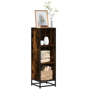 vidaXL Βιβλιοθήκη Καπνιστή Δρυς 33,5x33x107,5cm από Επεξεργασμένο Ξύλο 1 τεμ.