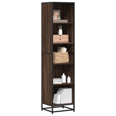 vidaXL Βιβλιοθήκη Καφέ Δρυς 40x35x170,5cm από Επεξεργασμένο Ξύλο 1 τεμ.