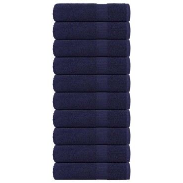 vidaXL Πετσέτες μπάνιου 10 Τεμ Μπλε 100x150 εκ. 360 γρ/μ² 100% Βαμβ.