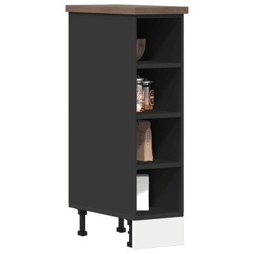 vidaXL Ντουλάπι Δαπέδου Riga Μαύρο 20x44,5x81,5cm Μοριοσανίδα 1 τεμ.