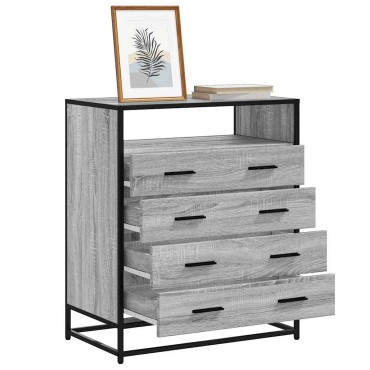 vidaXL Συρταριέρα Γκρι sonoma 70x41x83,5cm από Επεξεργασμένο Ξύλο 1 τεμ.