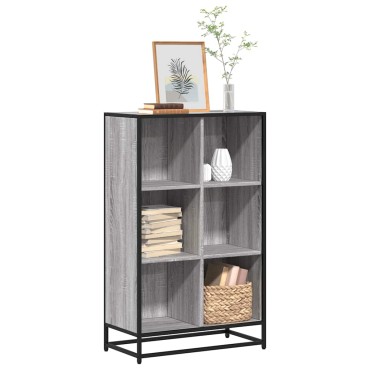 vidaXL Βιβλιοθήκη Γκρι sonoma 65,5x33x107,5cm Επεξεργασμένο Ξύλο 1 τεμ.