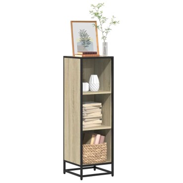 vidaXL Βιβλιοθήκη Sonoma Δρυς 33,5x33x107,5cm Επεξεργασμένο Ξύλο 1 τεμ.