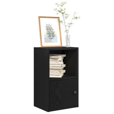 vidaXL Βιβλιοθήκη Μαύρη Δρυς 31x24x52cm Κατασκευασμένο ξύλο 1 τεμ.