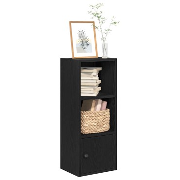 vidaXL Βιβλιοθήκη Μαύρη Δρυς 31x24x77cm Κατασκευασμένο ξύλο 1 τεμ.