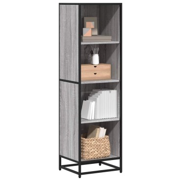 vidaXL Βιβλιοθήκη Γκρι Sonoma 40x35x139cm από Επεξεργασμένο Ξύλο 1 τεμ.