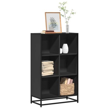 vidaXL Βιβλιοθήκη Μαύρο 65,5x33x107,5cm από Επεξεργασμένο Ξύλο 1 τεμ.