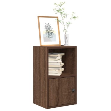 vidaXL Βιβλιοθήκη Καφέ Δρυς 31x24x52cm από Επεξεργασμένο Ξύλο 1 τεμ.