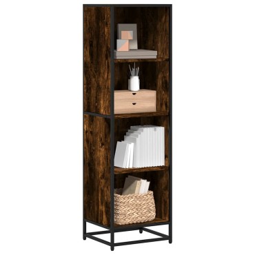 vidaXL Βιβλιοθήκη Καπνιστή Δρυς 40x35x139cm από Επεξεργασμένο Ξύλο 1 τεμ.