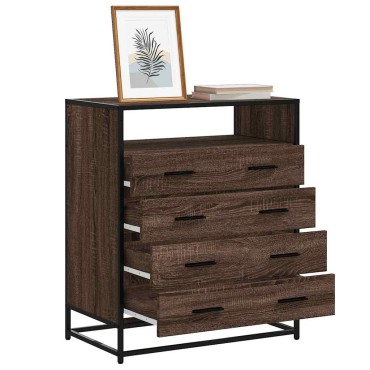 vidaXL Συρταριέρα Καφέ Δρυς 70x41x83,5cm από Επεξεργασμένο Ξύλο 1 τεμ.