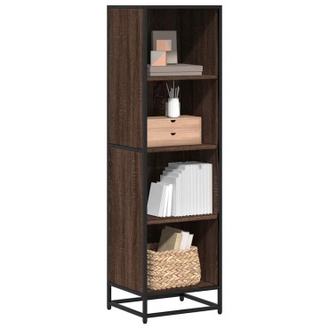 vidaXL Βιβλιοθήκη Καφέ Δρυς 40x35x139cm από Επεξεργασμένο Ξύλο 1 τεμ.
