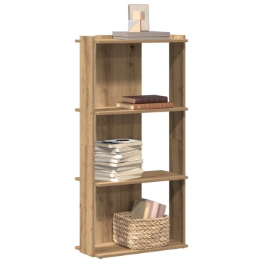 vidaXL Βιβλιοθήκη 3 επιπέδων Δρυς τεχνίτης 60x30x120cm 1 τεμ.