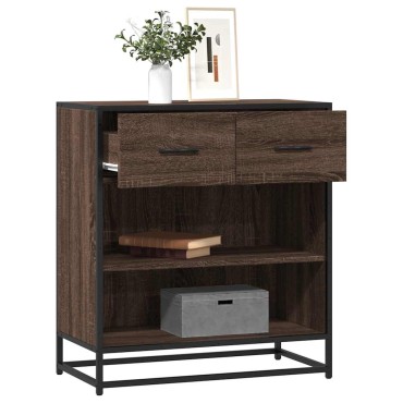 vidaXL Συρταριέρα καφέ δρυς 68x35x76cm Κατασκευασμένο ξύλο 1 τεμ.