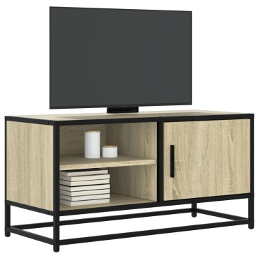 vidaXL Έπιπλο Τηλεόρασης Sonoma Δρυς 80x34,5x40cm Επεξ. Ξύλο/Μέταλλο