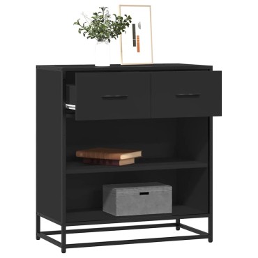 vidaXL Συρταριέρα Μαύρο 68x35x76cm Κατασκευασμένο ξύλο 1 τεμ.