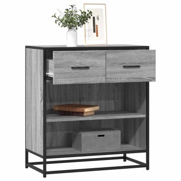 vidaXL Συρταριέρα Γκρι sonoma 68x35x76cm Ξύλινο μηχανουργικό ξύλο 1 τεμ.