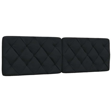 vidaXL Μαξιλάρι για Κεφαλάρι Μαύρο Υφασμάτινο 162x6x48cm 1 τεμ.