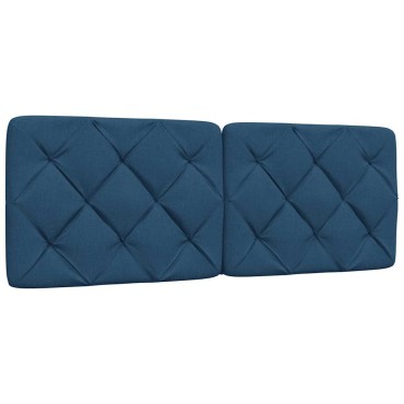 vidaXL Μαξιλάρι για Κεφαλάρι Μπλε Υφασμάτινο 122x6x48cm 1 τεμ.