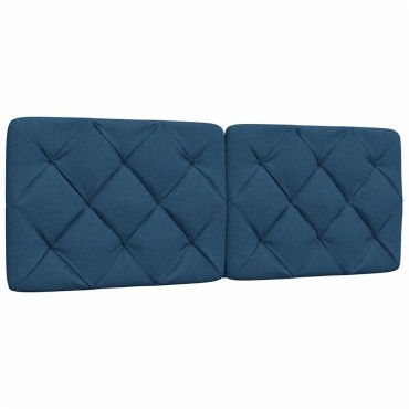 vidaXL Μαξιλάρι για Κεφαλάρι Μπλε Υφασμάτινο 142x6x48cm 1 τεμ.