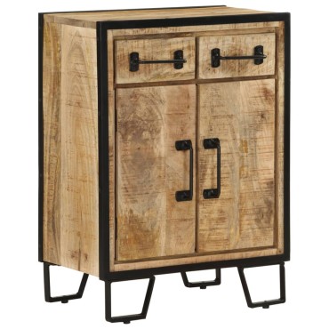 vidaXL Ντουλάπι με 2 Συρτάρια 53x31x72cm Μασίφ Ξύλο Μάνγκο/Σίδηρος 1 τεμ.