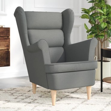 vidaXL Πολυθρόνα Σκούρο Γκρι 74x84x100cm Υφασμάτινη 1 τεμ.