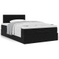 vidaXL Οθωμανικό κρεβάτι με στρώμα Μαύρο 120x190 cm Velvet