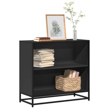 vidaXL Βιβλιοθήκη Μαύρη 80,5x35x76cm από Επεξεργασμένο Ξύλο 1 τεμ.