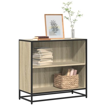 vidaXL Βιβλιοθήκη Χρώμα Sonoma Δρυς 80,5x35x76cm Επεξεργασμένο Ξύλο 1 τεμ.