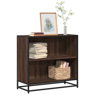 vidaXL Βιβλιοθήκη Καφέ Δρυς 80,5x35x76cm Επεξεργασμένο Ξύλο 1 τεμ.
