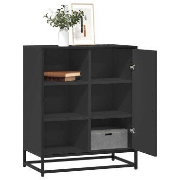 vidaXL Μπουφές Μαύρος 62x35x76cm από Επεξεργασμένο Ξύλο 1 τεμ.