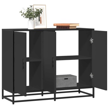 vidaXL Συρταριέρα Μαύρη 94x35x76cm από Επεξεργασμένο Ξύλο 1 τεμ.