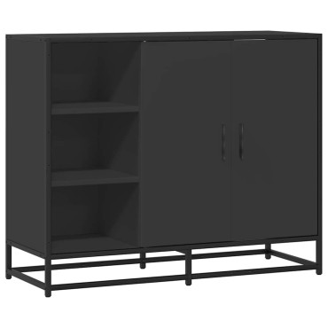 vidaXL Συρταριέρα Μαύρη 92x35x76cm από Επεξεργασμένο Ξύλο 1 τεμ.