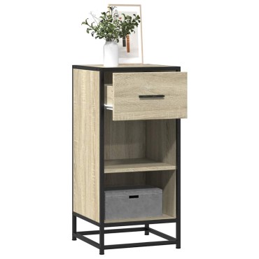 vidaXL Συρταριέρα Sonoma Δρυς 35,5x35x76cm Επεξ. Ξύλο + Μέταλλο 1 τεμ.